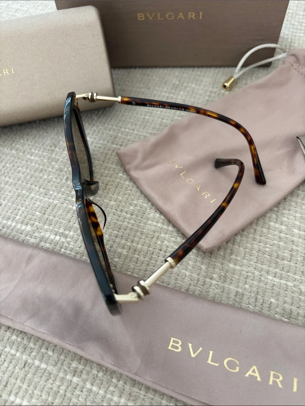 Bvlgari Havana Gradient Sunglasses with Brown Lenses